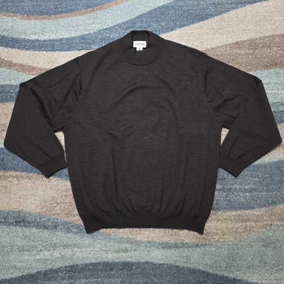 Alfani Italy 100% Merino Wool Polo Sweater XXL Brown Knit Pullover - Picture 2 of 7